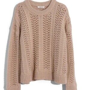 Madewell Windmere Pointelle Pullover Alpaca Sweater